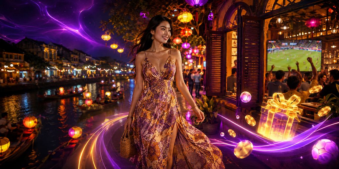 Người dùng tại Hội An kiểm tra tình trạng nạp tiền và tiền thưởng qua ứng dụng trong quán cà phê