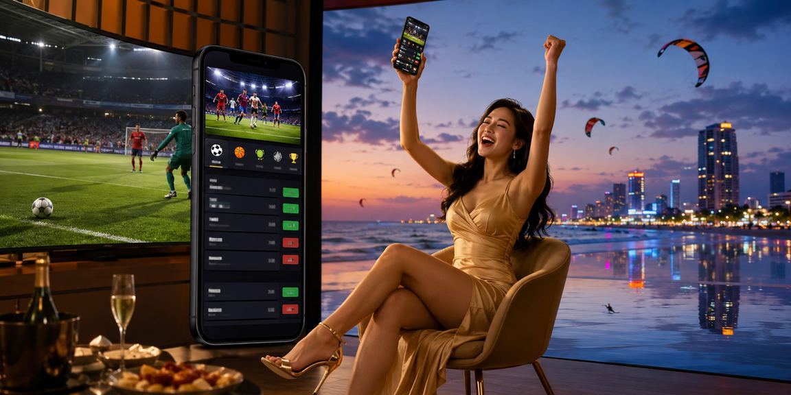 Người dùng Việt Nam theo dõi kèo thể thao tại Mũi Né trên thiết bị di động