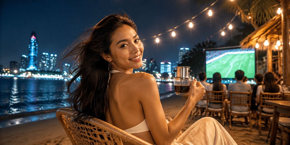 Người dùng xem tỷ lệ cược bóng đá tại Sài Gòn bên ly cà phê buổi sáng
